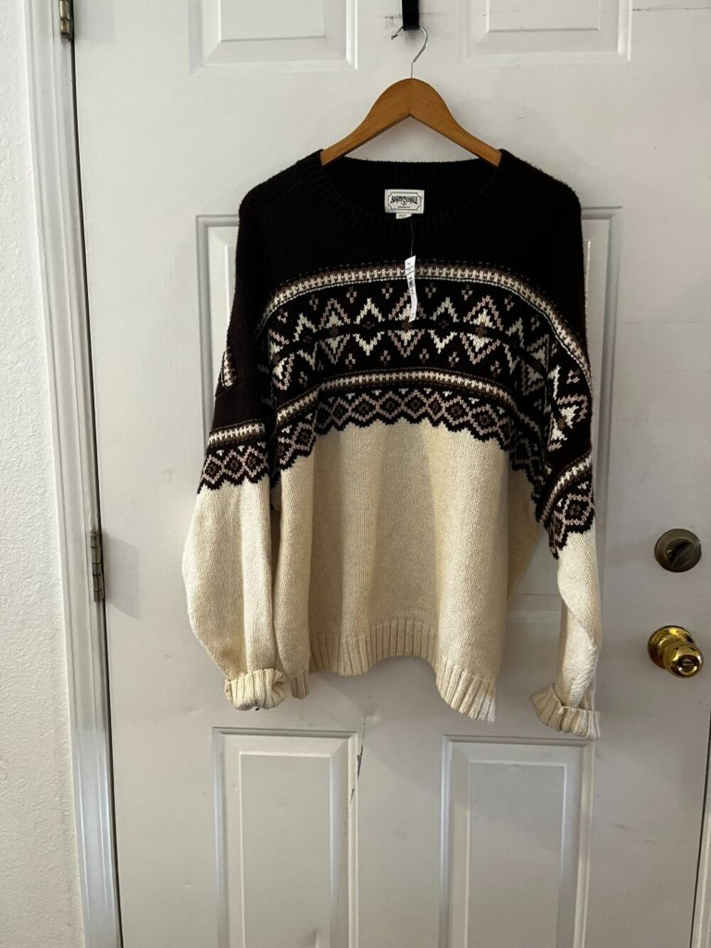 American Eagle Woman's Over-Sized Fair Isle Warm Sweater Sz XL